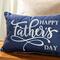 Glitzhome&#xAE; 18&#x22; Faux Burlap Happy Father&#x27;s Day Pillow